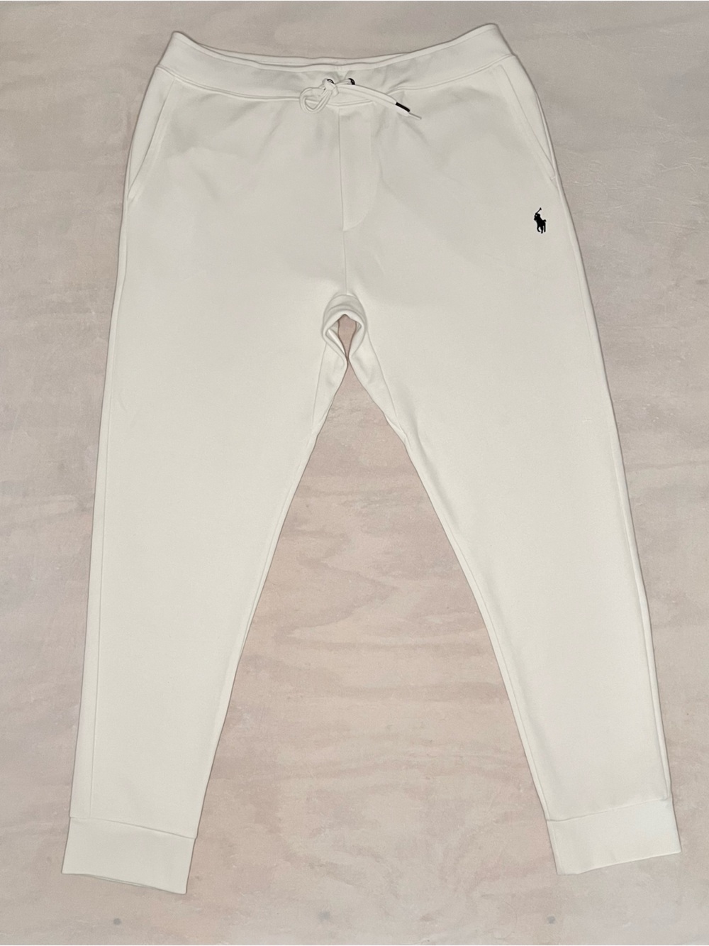 Polo Ralph Lauren White Cotton Blend Jogger Pants Men's Size L Activewear
